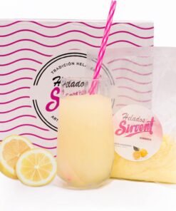 Granizado de Limón Helados Sirvent – Kit 10 Sobres + Vaso Reutilizable | Para Batidora, Thermomix o Granizadora | Sabor de Heladería en Casa | Vegano