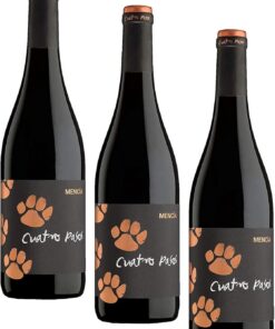 Cuatro Pasos Vino tinto mencía DO Bierzo 750 ml (Paquete de 3)