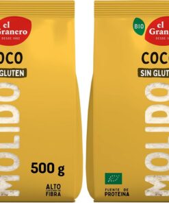 El Granero Integral - Harina de Coco BIO - 500 g - Rica en Fibra y Baja en Carbohidratos - Mejora la Digestión - Estimula el Funcionamiento del Sistema Inmune - Apta para Veganos (Paquete de 2)