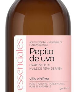 Essenciales - Aceite Vegetal de Pepita de Uva, 100% Puro y Natural, 500 ml | Aceite Vegetal Vitis Vinifera, 1ª Presión Frío