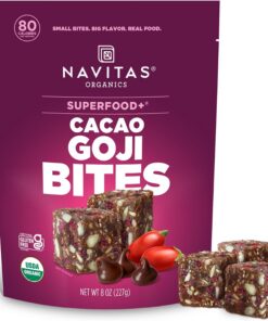 Navitas Naturals Organic Cacao Goji Superfood Power Snack, 8-Ounce