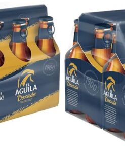 El Águila Dorada Cerveza Lager Especial Caja 4 Pack Botella, 6 x 20cl (Paquete de 2)