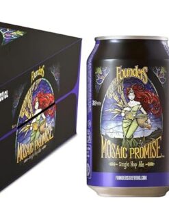 Founders Mosaic Promise, Pack 12 Latas x 33cl, Cerveza American IPA, Con Sólo 2 Ingredientes, Sabor Amargo y Persistente, 5.5% Vol Alcohol (Paquete de 2)