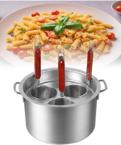 Juego de insertos para cocina de pasta con divisor y colador, herramienta de cocción versátil para pasta, fideos y verduras