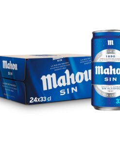 Mahou Sin, Cerveza Lager Sin Alcohol, Pack 24 Latas x 33cl