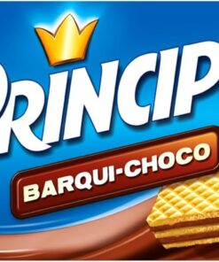 Príncipe Barqui-Choco Galletas Barquillo Rellenas de Finas Capas de Chocolate 145g (Paquete de 6)