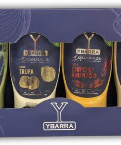 Pack Degustación Ybarra Experience – 4 Salsas Gourmet (Jalapeño Asado, Trufa, Chipotle Ahumado, Cebolla Caramelizada) • 4 × 250 ml | Veganas, Sin Gluten ni Lactosa
