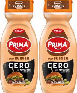 Prima Salsa Burger Cero, sin azúcares añadidos, 260 g (Paquete de 2)