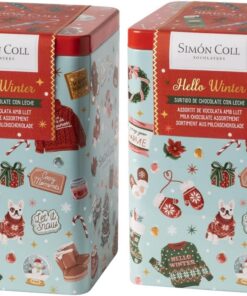 Surtido de chocolates en Lata Hello Winter, 120g | Simón Coll (Paquete de 2)