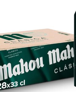 Mahou Clásica, Cerveza Lager Dorada, Pack 28 Latas x 33cl