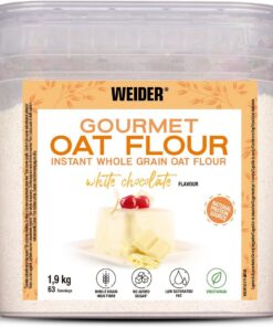 Weider Oat Gourmet Harina de Avena Integral, Fuente de Proteína con Bajo Contenido en Azúcares, Sabor Chocolate Blanco, 1.9 Kg
