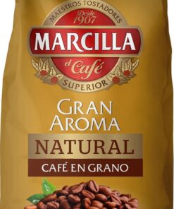 Marcilla Café Grano Gran Aroma | Natural | 500g | Intensidad 8, 100% Natural