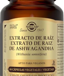 Solgar Ashwagandha Extracto de Raíz SFP | Adaptógeno Natural | 60 Cápsulas | Ayuda a gestionar el estrés · Contribuye al equilibrio emocional · Vegano, sin gluten