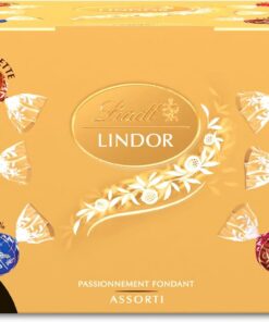 Lindt Ballotin LINDOR - Surtido de chocolate con leche blanca y negra (45% avellanas, 222 g)