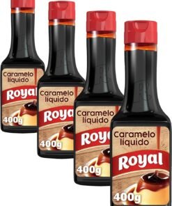 Royal Caramelo Líquido, Postres y Batidos, Bote 400 g (Paquete de 4)