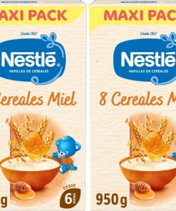 Nestlé Papilla 8 Cereales con Miel, 950 g (Paquete de 2)