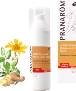 PRANAROM Aromalgic Aceite Masaje Árnica y Gaulteria 100 ml – Recuperación | Con árnica y gaulteria ecológicas. Preparación y recuperación de músculos y articulaciones.