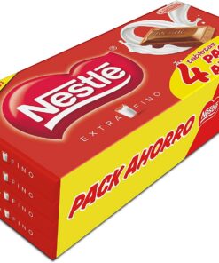Nestlé Extrafino Chocolate con leche extrafino - Paquete de 4 x 31.25 gr - Total: 125 gr