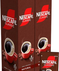 Nescafé Café soluble natural - 2 estuches x 50 sobres de 2 g - Total: 200 g