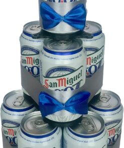 Regalo Gourmet. Tarta de latas de cerveza San Miguel 0,0