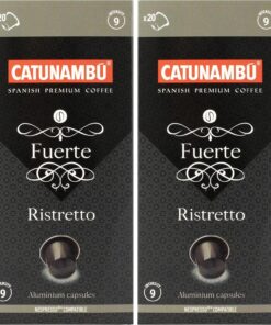 Catunambú - Cápsulas de aluminio de café Ristretto compatibles Nespresso (20 cápsulas) (Paquete de 2)