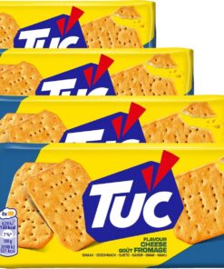 TUC Sabor Queso Galletas Saladas Crujientes, 100g, 100 gramo, 1 (Paquete de 4)