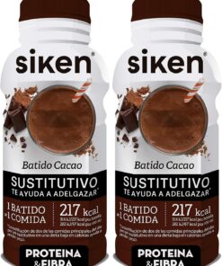 SIKEN Sustitutivo "Ready to Go" - Batido sabor cacao, Listo para tomar, Botella 325 ml., 325 mililitro, 1 (Paquete de 2)