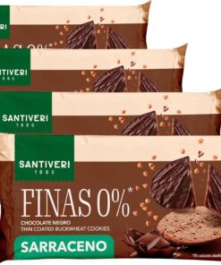 SANTIVERI - GALLETA FINA 0% BAÑADA - SARRACENO (1U) (Paquete de 4)