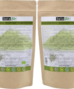 Dalia - Harina de Semilla de Calabaza Orgánica 500g | Semillas de Calabaza Molidas | Bajo en Carbohidratos, Rica en Omega 3 y Fibra | Vegano y sin gluten (Paquete de 2)