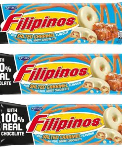 Artiach Filipinos Choco Blanco Edición Especial Salted Caramel 118g (Paquete de 3)