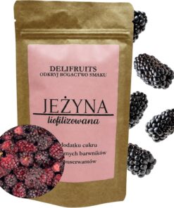Mora liofilizada entera 500 g FRUTA LIOFILIZADA SALUDABLE DELIFRUITS, FRUTOS LIOFILIZADOS Y SECOS SIN CONSERVADOS Y SIN AZÚCAR