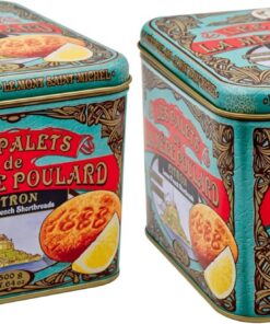 La Mère Poulard, galletas tipo palets de mantequilla y limón, gruesas y crujientes - Lata de 500g (Paquete de 2)