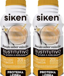 Siken - Batido Sustitutivo de una Comida sabor Vainilla, con Vitaminas y Minerales, Listo para Tomar, Ideal para Llevar - 325 ml (Paquete de 2)