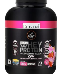 SPORT LIVE Whey protein isolate | Aislado de proteína en polvo | Proteinas whey isolada de suero de leche | Proteinas que ayudan a aumentar tu masa muscular |Yogur-Fresa | 2,2KG |Drasanvi