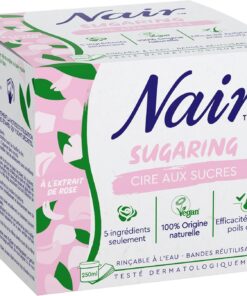 NAIR - Sugaring - Cera de azúcar con extracto de rosa, 100% origen natural, 250 ml