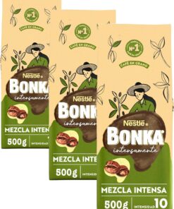 Bonka Café Grano Mezcla 500 g (Paquete de 3)