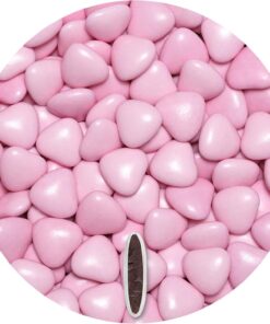EinsSein 0,5kg Corazones de Chocolate grageas boda bautizo medio Rosa brillante corazon amor formas bombones confeti peladillas candy bar cumpleaños niños regalos Tradición italianas botes communion