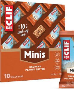 Clif Bar Minis, barritas energéticas, vitaminas B12 y B6, crujiente mantequilla de cacahuete, 12 x 28 g