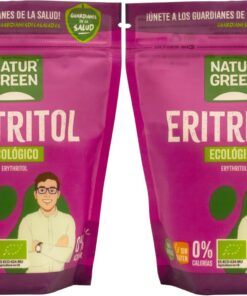 NaturGreen - Eritritol Bio, Edulcorante Natural, Orgánico, Ecológico, Sustutivo del Azúcar, Bajo indice Glucémico, 500 g (Paquete de 2)