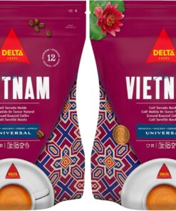 Delta Cafés Origen Vietnam - Café Molido - Mezcla Suave con Trazas de Chocolate - 220 g (Paquete de 2)