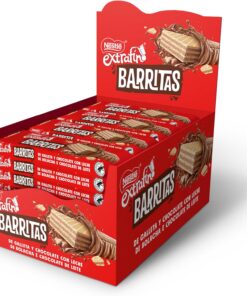 NESTLÉ EXTRAFINO Barrita de barquillo cubierto de chocolate con leche, paquete 30 barritas de 30 g