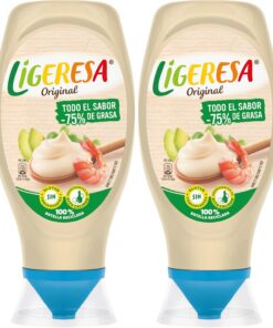 Ligeresa Salsa Bocabajo Original, 430 ml (Paquete de 2)