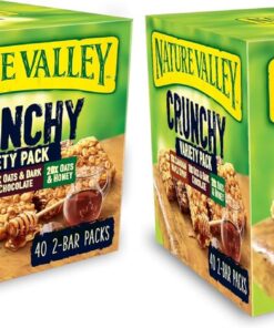 Nature Valley Crunchy, Barritas de Avena 100% Pack Multisabores, 40x42gr (2 barritas por paquete) (Paquete de 2)
