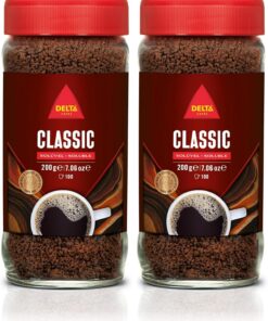 Delta Cafés Soluble Frasco - Café con Cafeína - Tueste Natural - Gran Aroma - Sabor Intenso - 200 g (Paquete de 2)