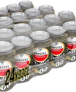 Amstel Radler 0,0 Cerveza Tostada Limon Sin Alcohol Pack lata 24 x 33cl