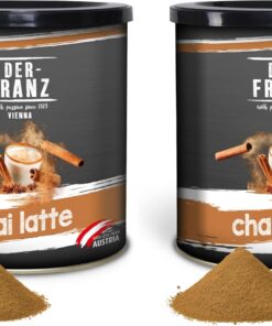 Der-Franz Chai Latte, especiado, cálido y oriental, 500 g (Paquete de 2)