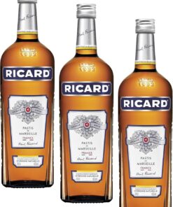 Ricard Pastís de Marseille Licor Anisado - 1L (Paquete de 3)
