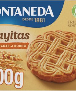 Fontaneda Yayitas Galletas Doradas al Horno, 72% de Cereales, Fuente de Fibra, 600 g | Galletas Yayitas Doradas elaboradas con cereales y ricas en fibra, ideales para desayunos meriendas y recetas caseras