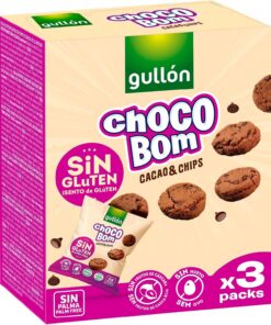 Galletas Choco Bom Mini Cacao Sin Gluten 120g (3x40g) (Paquete de 5)