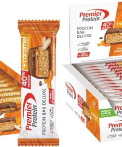 Premier Protein Bar Deluxe Chocolate Peanut Butter 12x50g - Alto contenido en proteínas Bajo contenido en azúcares + Reducido en hidratos de carbono + Sin aceite de palma (Paquete de 2)